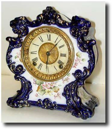 C.1900, Ansonia Porcelain China, "Tempest" model — Antique Clocks Price Guide