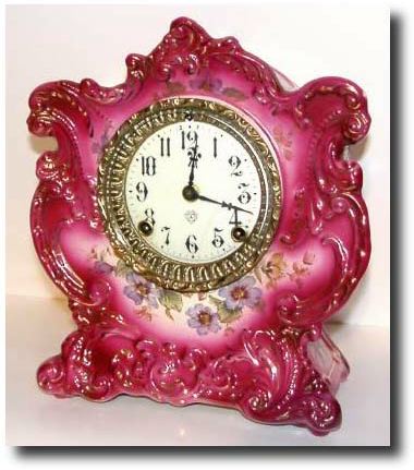 C.1905, Ansonia Porcelain China "Winner" — Antique Clocks Price Guide
