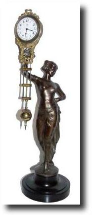 C.1910, German, Junghans, Cleopatra Swing clock — Antique Clocks Price Guide