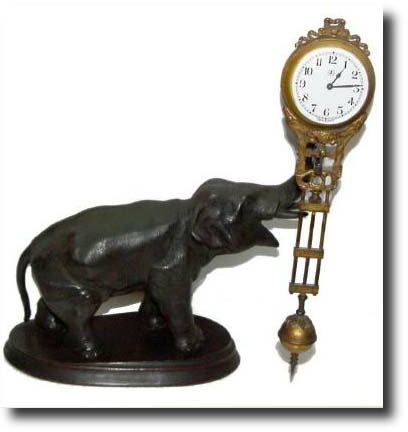 C.1910, German, Junghans, Elephant Swing clock, — Antique Clocks Price Guide