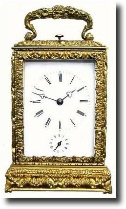 C.1850, French, Bechot, Brass Cased Carriage clock, — Antique Clocks Price Guide