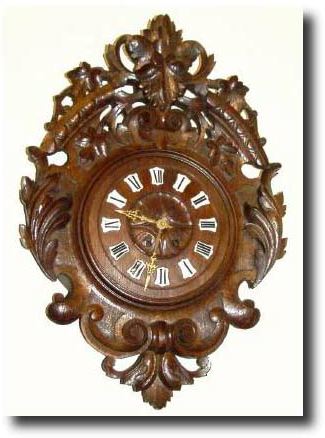 C.1890, French, Carved Oak Cartel clock, — Antique Clocks Price Guide