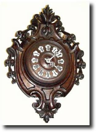 C.1890, French, Carved Oak Cartel clock, — Antique Clocks Price Guide