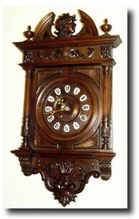 C.1885, French, Walnut Cartel Clock, — Antique Clocks Price Guide
