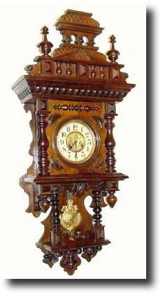 C.1880, German, Berlin Style "Free Swinger" wall clock. — Antique Clocks Price Guide