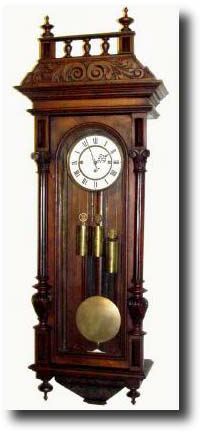 C.1875, Gebruder Resch, Ebensee, Austrian, 3-Weight, Grand Sonnerie wall regulator, rod strike. — Antique Clocks Price Guide