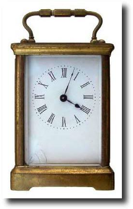 C.1900, French, Brass Cased, time only carriage clock, as-found. — Antique Clocks Price Guide