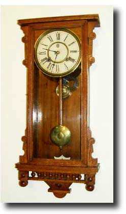 C.1891, Waterbury and Bruce" Oak Cased wall clock. — Antique Clocks Price Guide