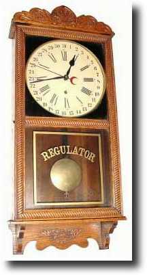 C.1915, New Haven Clock Co., "REFEREE" Regulator Wall Clock — Antique Clocks Price Guide