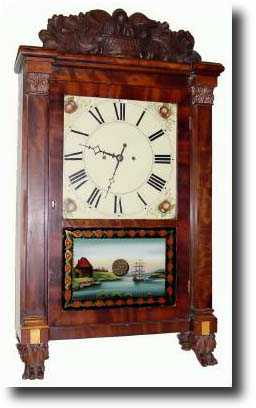 C.1830, Sylvester Clarke, Salem-Bridge, Conn., mantel clock — Antique Clocks Price Guide