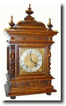 C.1890, German, Quarter Strike, Oak Mantel clock — Antique Clocks Price Guide