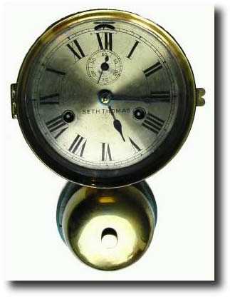 C.1900, Seth Thomas Clock Co., Thomaston, Conn. Ship's Clock — Antique Clocks Price Guide