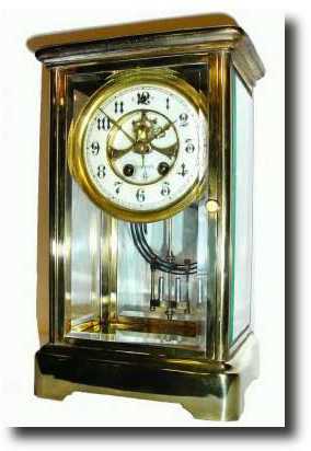 C.1910, Wm.L. Gilbert "Vista" crystal regulator — Antique Clocks Price Guide