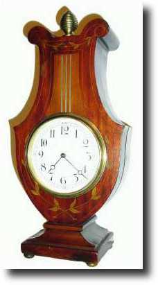 C.1920, French Mini Lyre shaped clock — Antique Clocks Price Guide