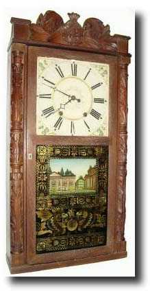 C.1835, Boardman and Wells for Hiram Hunt, Carved Column clock — Antique Clocks Price Guide