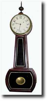 C.1840, Mass area Weight Banjo Wall Clock — Antique Clocks Price Guide