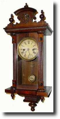 C.1910, German, Hamburg-American Clock Co., wall regulator clock — Antique Clocks Price Guide