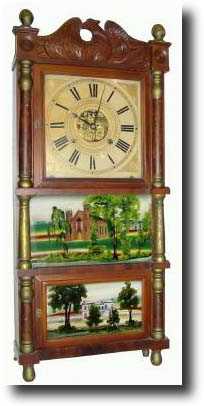 C.1840, Birge, Mallory and Co., Bristol, Conn., triple decker clock. — Antique Clocks Price Guide