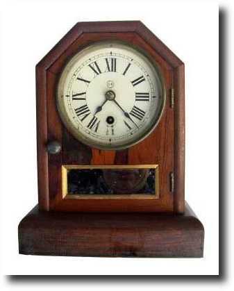 C.1880, Seth Thomas, Mini Octagon Top rosewood cottage clock — Antique Clocks Price Guide