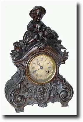 C.1870, Terry Clock Co., Waterbury, CT., Iron figural clock — Antique Clocks Price Guide