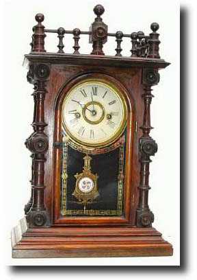 C.1875, Welch, Spring and Co., "GERSTER, V.P." rosewood shelf clock — Antique Clocks Price Guide