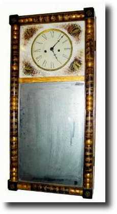 C.1820, N. H. Striking Mirror Clock, — Antique Clocks Price Guide