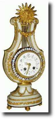 C.1880, French, Mini Lyre Clock, — Antique Clocks Price Guide