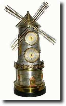 C.1880, French "Windmill", from the Industrial Series of animated clocks, — Antique Clocks Price Guide