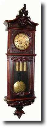 C.1890, Austrian, 2nd Baroque, 3-Weight wall clock, in a walnut case, — Antique Clocks Price Guide
