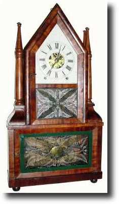 C.1847, Birge and Fuller, Bristol, Conn, Wagon Spring, Steeple Clock — Antique Clocks Price Guide