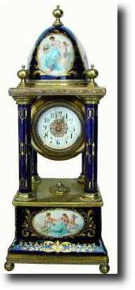 C.1895, German, Porcelain China Miniature Clock — Antique Clocks Price Guide