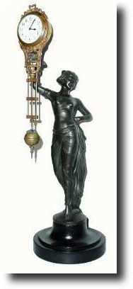C.1910, German, Junghans, Cleopatra Swing Clock — Antique Clocks Price Guide