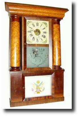 C.1845, Clarke, Gilbert and Co., Winchester, shelf clock — Antique Clocks Price Guide