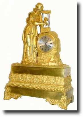 C.1840, French, Ormolu Figural Clock, Music, — Antique Clocks Price Guide