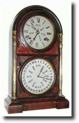 C.1868, Welch, Spring and Co., Forestville, CT., "ITALIAN No. 3" calendar shelf clock — Antique Clocks Price Guide