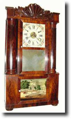 C.1843, Hills, Goodrich and Co., Hollow Column mantel clock. — Antique Clocks Price Guide