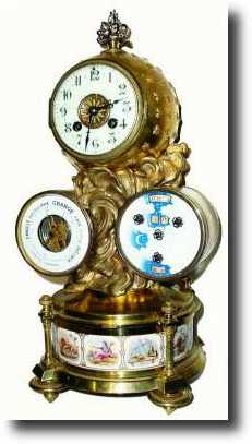 C.1890, French, Clock, Calendar, Barometer — Antique Clocks Price Guide
