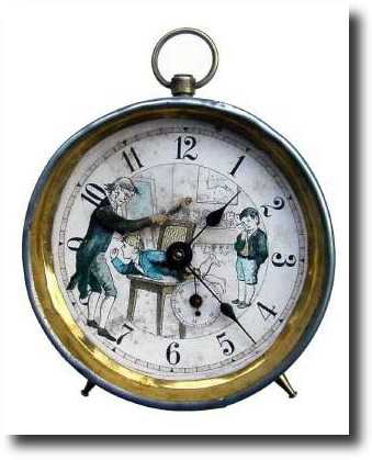 C.1915, Probably German, Animated alarm clock, — Antique Clocks Price Guide