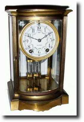 C.1900, Seth Thomas Clock Co., "EMPIRE No. 60" 8-day Crystal Regulator. — Antique Clocks Price Guide