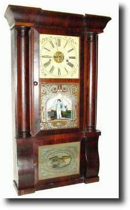 C.1860, E.N. Welch, Empire Column and Cornice mantel clock — Antique Clocks Price Guide