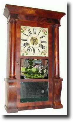 C.1845, Unmarked Miniature Full Column Empire mantel clock — Antique Clocks Price Guide