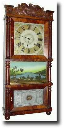 C.1832, C. and L.C. Ives, Bristol, Conn. 8-day weight triple decker mantel clock. — Antique Clocks Price Guide