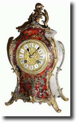 C.1885, French, Red Tortoise Shell mantel clock — Antique Clocks Price Guide