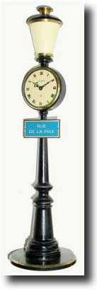 C.1955, Swiss, LeCoultre Rue de la Paix "Street Clock", mini souvenir clock. — Antique Clocks Price Guide