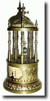 C.1895, French, Conical (rotary) Pendulum Annular dial alarm clock — Antique Clocks Price Guide