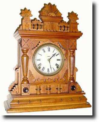 C.1889, E. Ingraham and Co., THISTLE mantel clock — Antique Clocks Price Guide