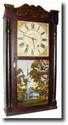 C.1835, Marsh Gilbert and Co., Farmington, column and splat mantel clock — Antique Clocks Price Guide