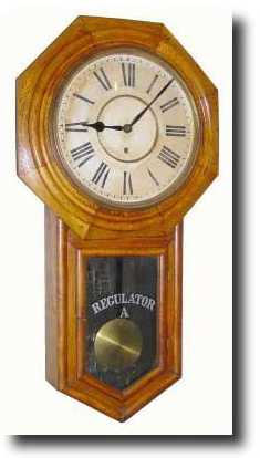 C.1915, Ansonia Regulator A wall clock in oak, — Antique Clocks Price Guide