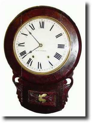 C.1880, Anglo-American Round Drop schoolhouse clock, — Antique Clocks Price Guide