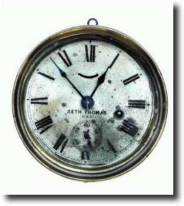 C.1909, Seth Thomas ENGINE LEVER ship's wall clock — Antique Clocks Price Guide
